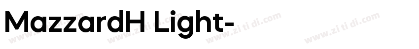 MazzardH Light字体转换